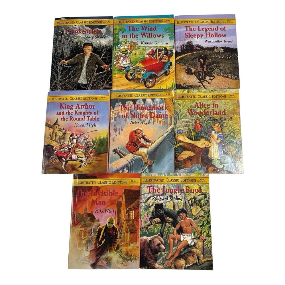 8 Illustrated Classic Editions Vintage Mini Paperback Books Playmore/Waldman
